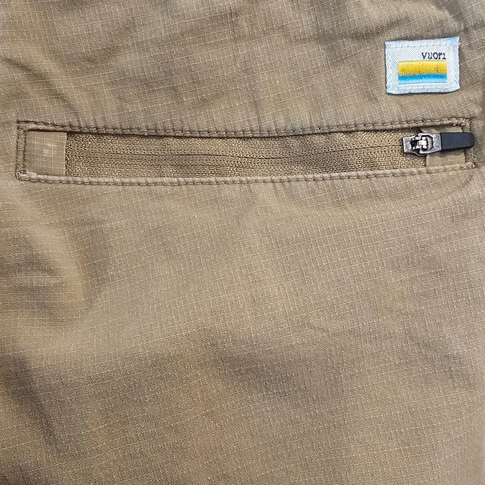 Vuori Ripstop Climber Pants Mens XL Tan Khaki Stretch Elastic Waist V412 - Picture 5 of 8